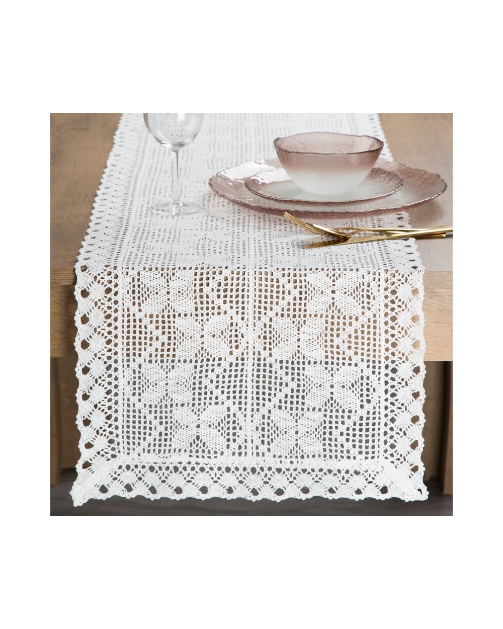 Bieżnik 40x140 Martha biały Eurofirany