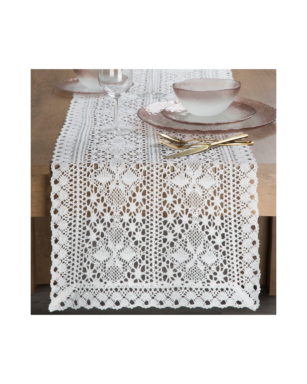 Bieżnik 40x180 Mary biały Eurofirany