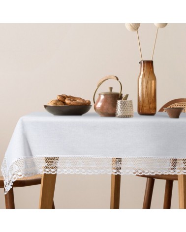 Obrus z koronką 140x180 Nataly biały Eurofirany