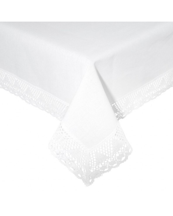 Obrus z koronką 140x180 Nataly biały Eurofirany