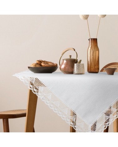 Obrus z koronką 85x85 Nataly biały Eurofirany