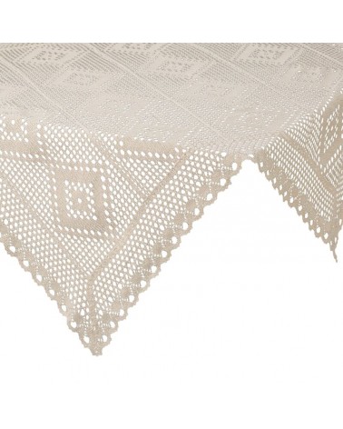 Obrus ażurowy 85x85 Olivia jasnobeżowy Eurofirany