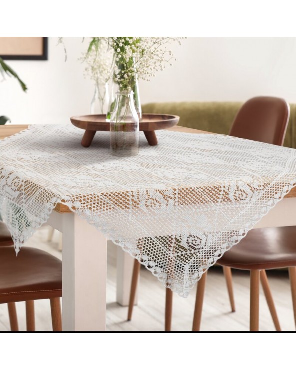 Obrus ażurowy 85x85 Rosaly biały Eurofirany