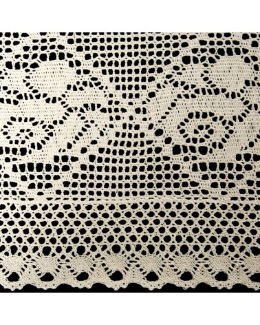 Obrus ażurowy 85x85 Rosaly jasnobeżowy Eurofirany