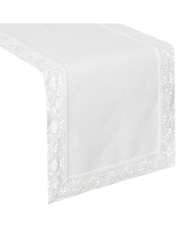 Bieżnik z koronką 40x140 Susan biały Eurofirany 