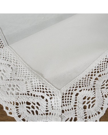 Bieżnik z koronką 40x140 Susan biały Eurofirany 