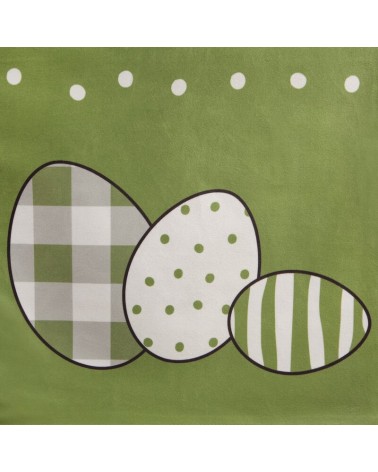 Bieżnik wielkanocny welwetowy 35x140 Wiosna zielony/biały Eurofirany