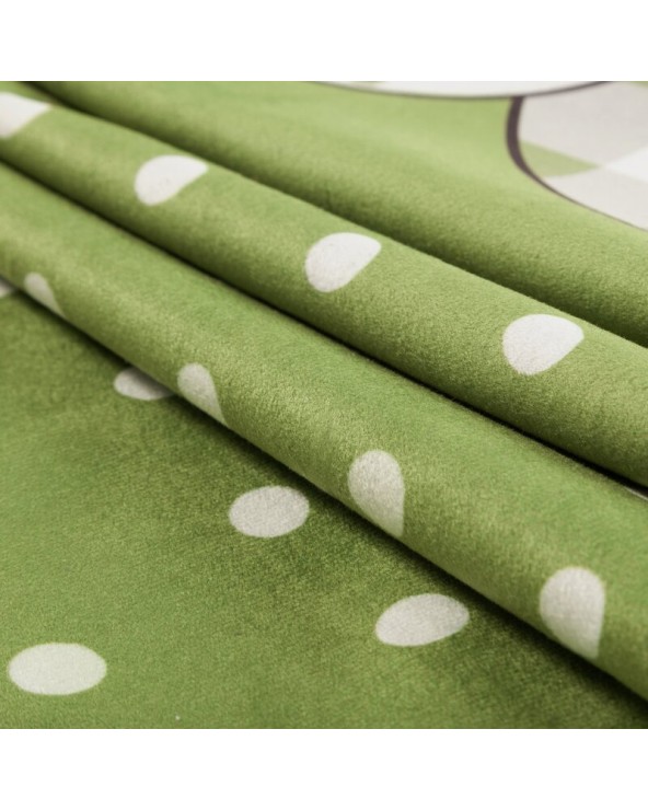 Bieżnik wielkanocny welwetowy 35x140 Wiosna zielony/biały Eurofirany