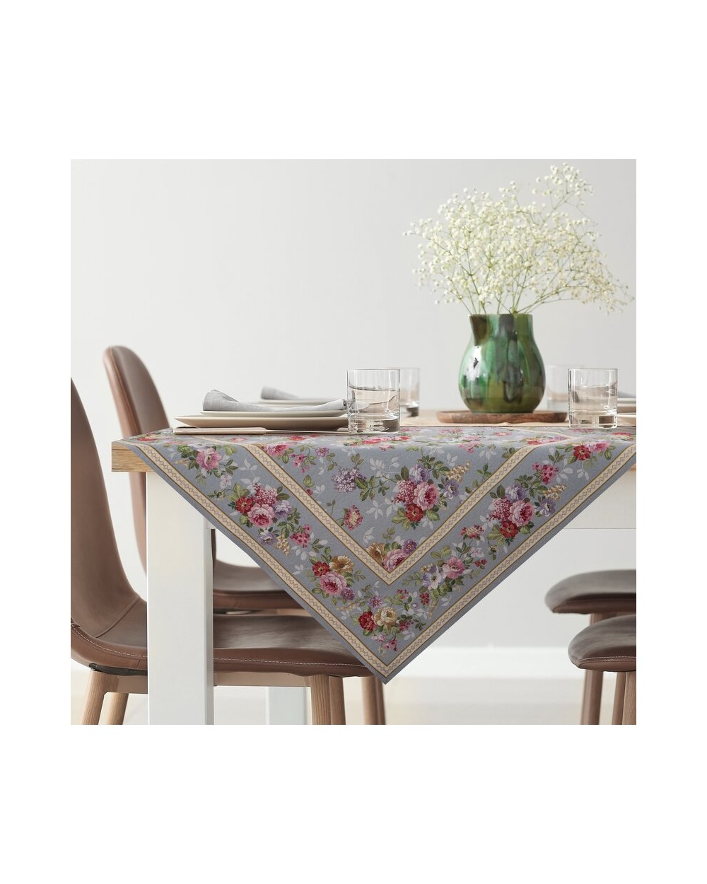 Obrus 100x100 4088 popielaty Eurofirany