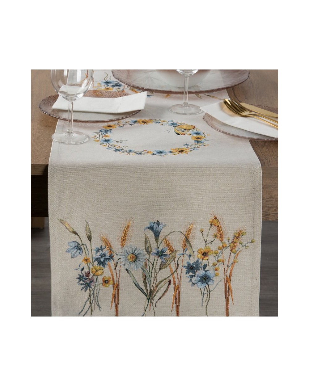 Obrus 45x140 61 naturalny Eurofirany