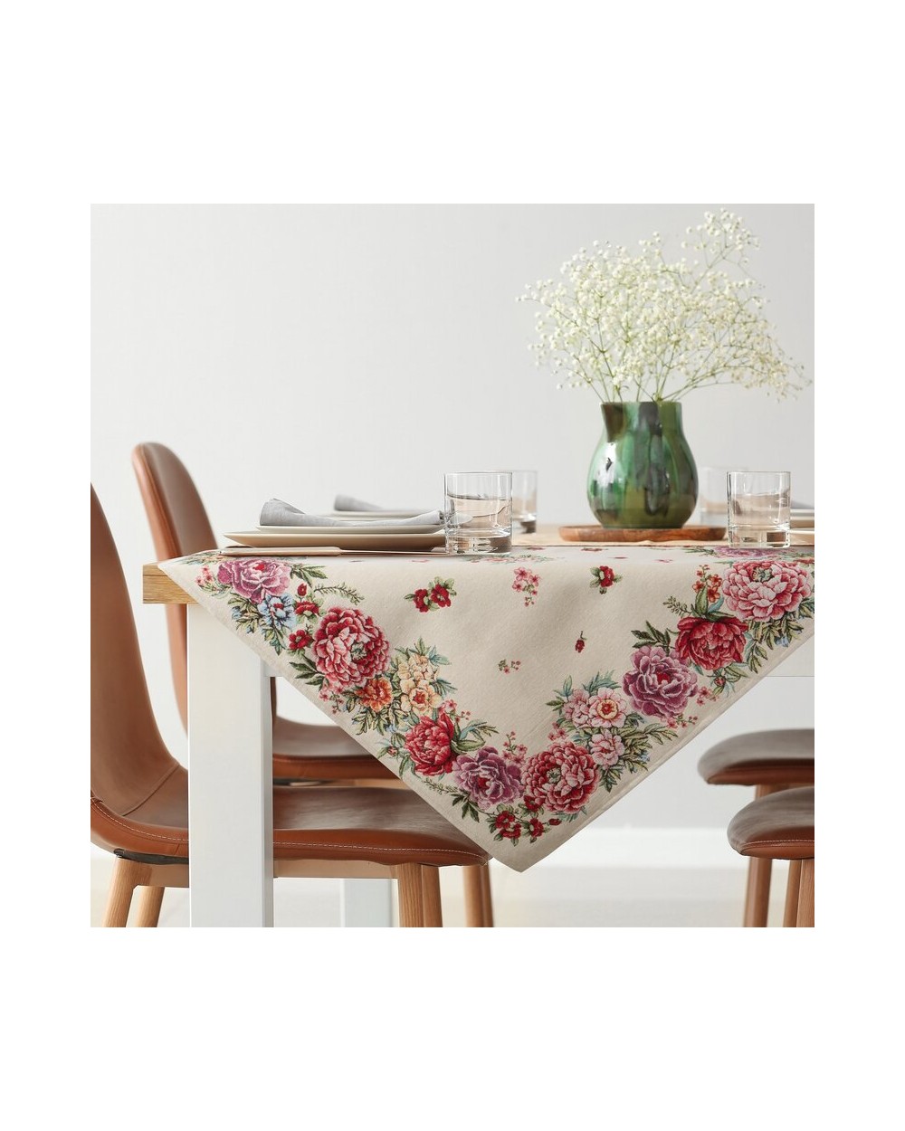 Obrus 100x100 Gria różowy Eurofirany