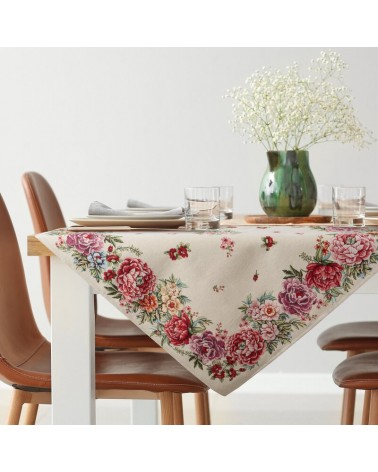 Obrus 100x100 Gria różowy Eurofirany