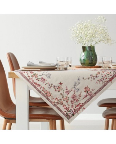 Obrus 100x100 Thai różowy Eurofirany