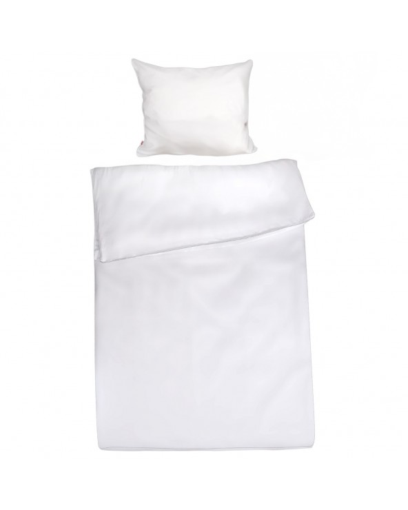 Pościel satyna bawełniana 140x200 + 1x70x80 Gold Line biała Matex
