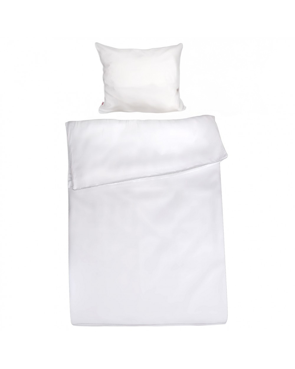 Pościel satyna bawełniana 140x200 + 1x70x80 Gold Line biała Matex