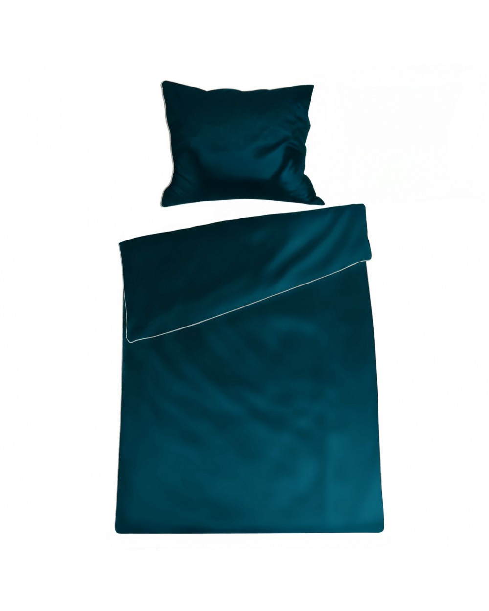 Pościel satyna bawełniana 140x200 + 1x70x80 Gold Line ciemnozielona Matex