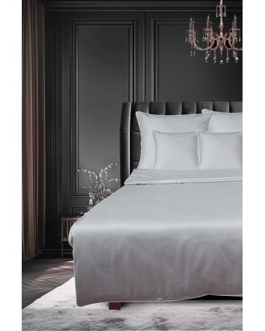 Pościel satyna bawełniana 140x200 + 1x70x80 Gold Line popielata Matex