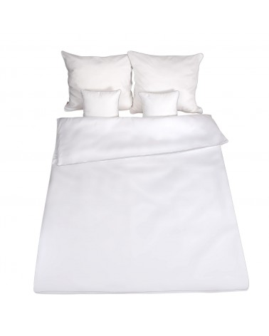 Pościel satyna bawełniana 160x200 + 2x70x80 Gold Line biała Matex