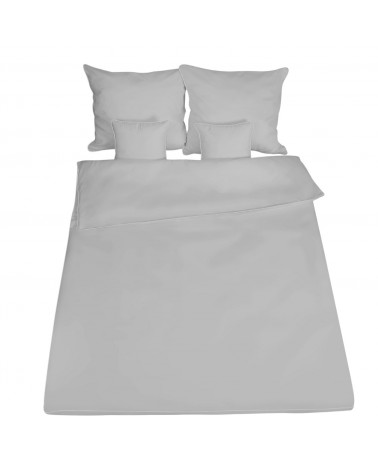 Pościel satyna bawełniana 160x200 + 2x70x80 Gold Line popielata Matex