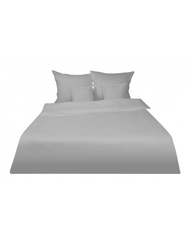 Pościel satyna bawełniana 160x200 + 2x70x80 Gold Line popielata Matex