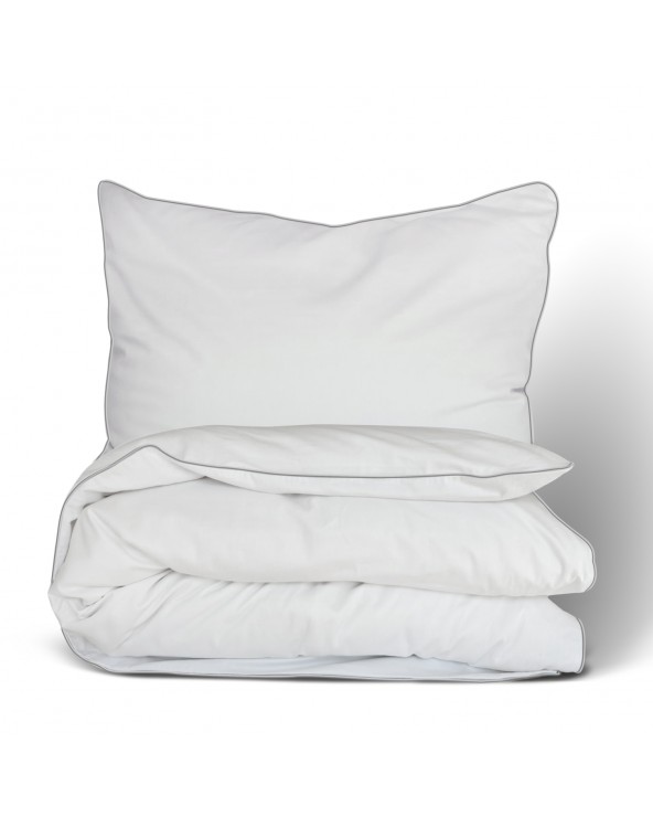 Pościel satyna bawełniana 200x220 + 2x70x80 Gold Line biała Matex