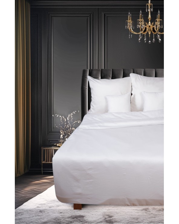 Pościel satyna bawełniana 200x220 + 2x70x80 Gold Line biała Matex