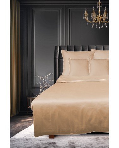 Pościel satyna bawełniana 200x220 + 2x70x80 Gold Line beżowa Matex