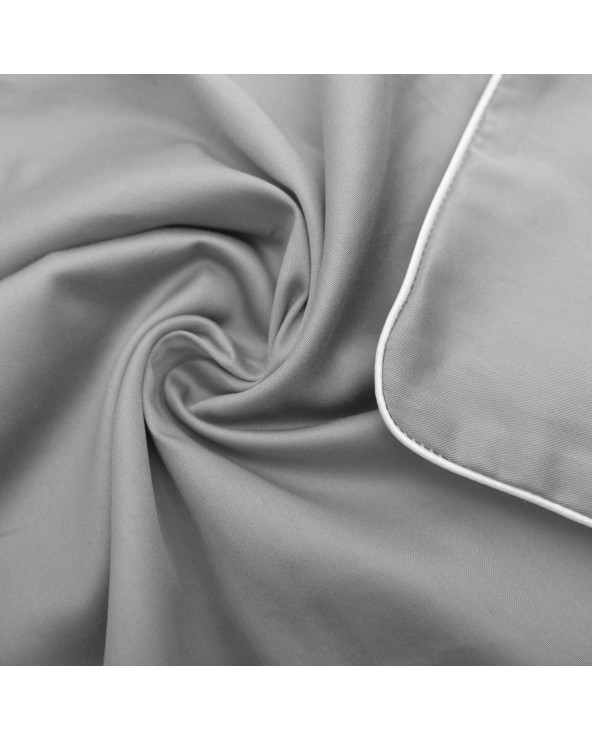 Pościel satyna bawełniana 200x220 + 2x70x80 Gold Line popielata Matex