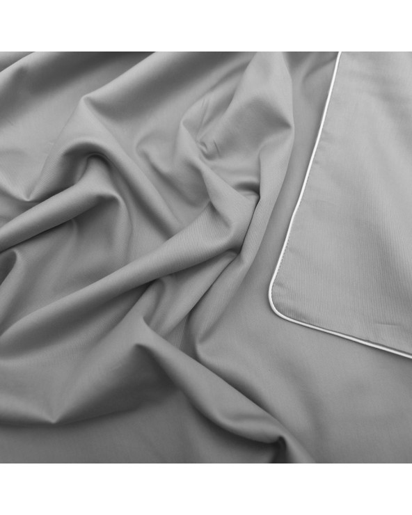 Pościel satyna bawełniana 200x220 + 2x70x80 Gold Line popielata Matex