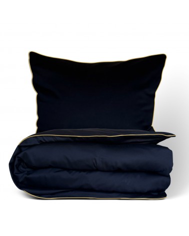 Pościel satyna bawełniana 200x220 + 2x70x80 Gold Line czarna Matex