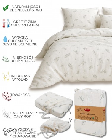 Pościel muślinowa 160x200 + 2x70x80 TM0381_01 Matex