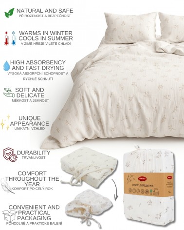 Pościel muślinowa 200x220 + 2x70x80 TM0382_02 Matex