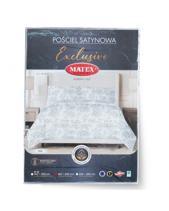 Pościel satyna bawełniana 160x200 + 2x70x80 Exclusive TM0206_61A Matex