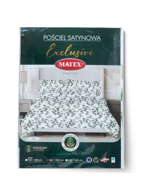 Pościel satyna bawełniana 200x220 + 2x70x80 Exclusive TM0212_55A Matex