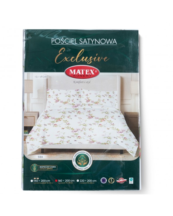 Pościel satyna bawełniana 200x220 + 2x70x80 Exclusive TM0212_58A Matex
