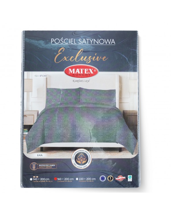 Pościel satyna bawełniana 200x220 + 2x70x80 Exclusive TM0212_64A Matex