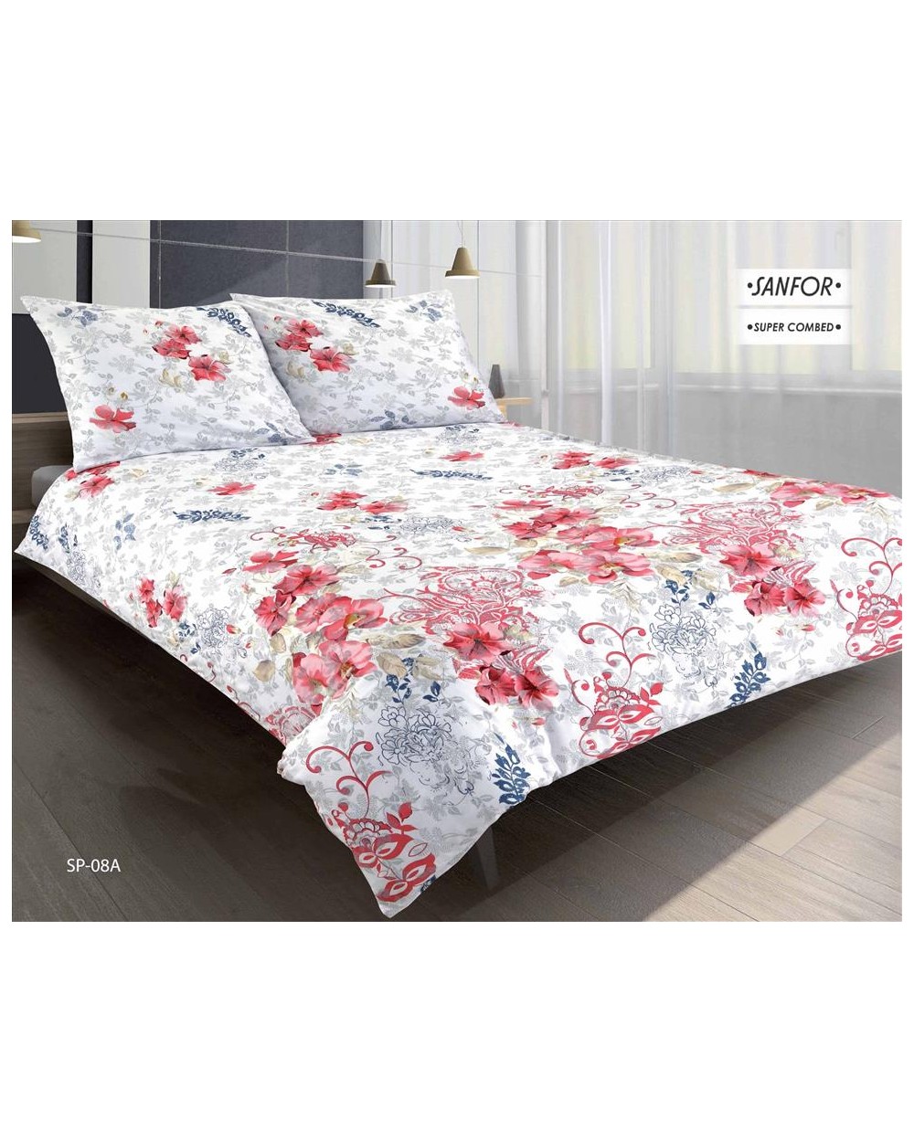 Pościel satyna bawełniana 160x200 + 2x70x80 Premium TM0255_8A Matex