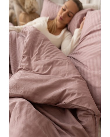 Pościel adamaszek 200x220 + 2x70x80 Geometria różowa Matex