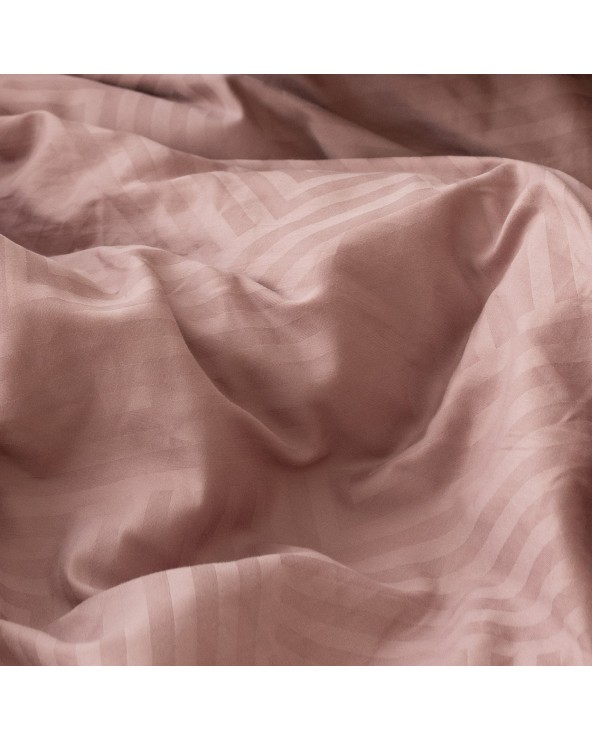 Pościel adamaszek 160x200 + 2x70x80 Geometria różowa Matex