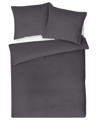 Pościel adamaszek 160x200 + 2x70x80 Geometria grafitowa Matex