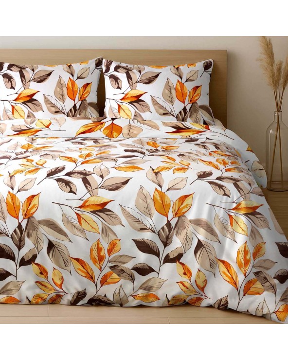 Pościel satyna bawełniana 160x200 + 2x70x80 Leaves EXCLUSIVE Darymex 