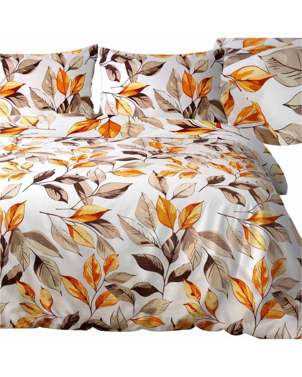 Pościel satyna bawełniana 200x220 + 2x70x80 Leaves EXCLUSIVE Darymex 