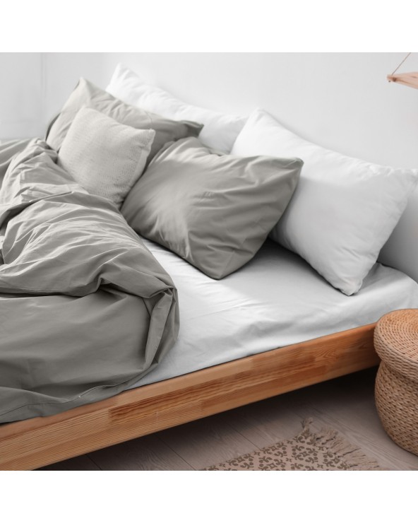 Prześcieradło flanela bawełniana 120x200x20 z gumką białe Darymex