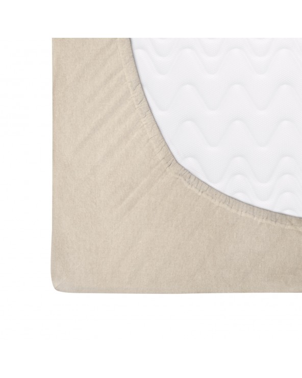 Prześcieradło flanela bawełniana 120x200x20 z gumką jasno beżowe Darymex