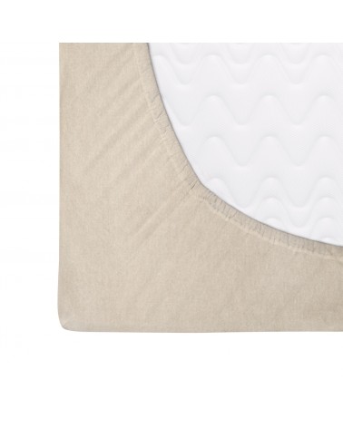 Prześcieradło flanela bawełniana 120x200x20 z gumką jasno beżowe Darymex