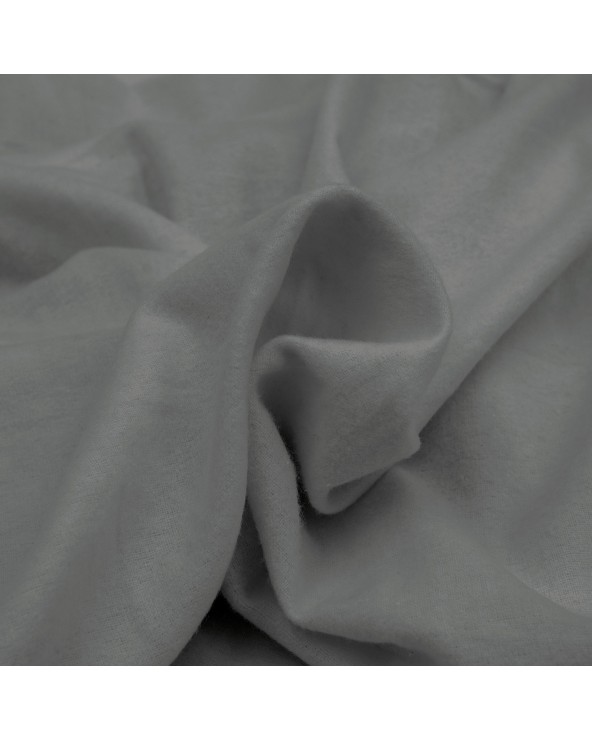 Prześcieradło flanela bawełniana 120x200x20 z gumką szare Darymex