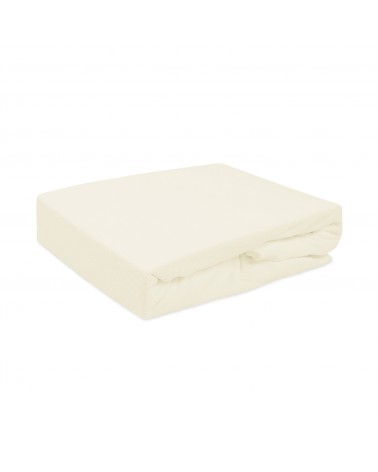 Prześcieradło bawełna frotte Premium 220x200x20 z gumką jasnobeżowe Darymex