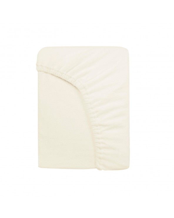 Prześcieradło bawełna frotte Premium 220x200x20 z gumką jasnobeżowe Darymex