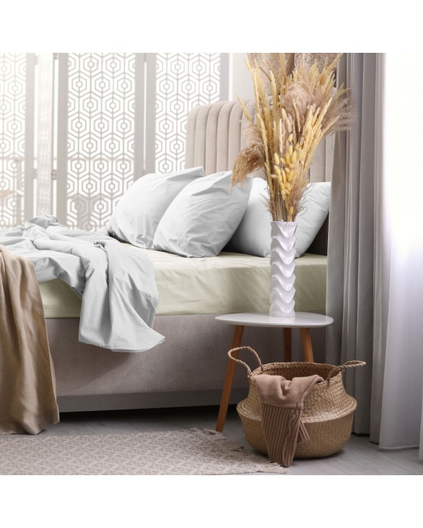 Prześcieradło bawełna frotte Premium 900x200x20 z gumką jasnobeżowe Darymex