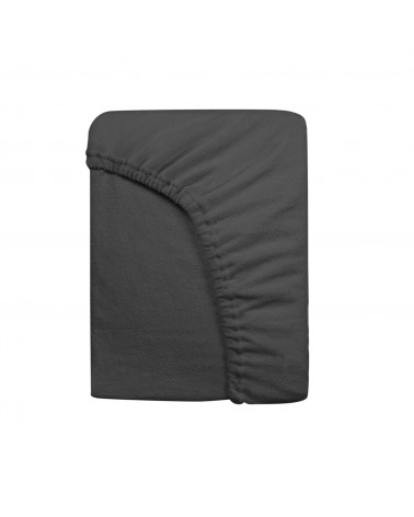 Prześcieradło bawełna frotte Premium 160x200x20 z gumką antracytowe Darymex